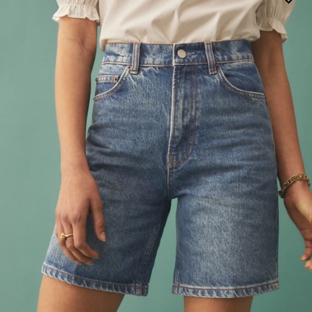 Reformation grey sammy high rise relaxed shorts